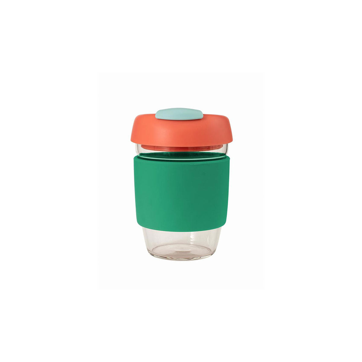 Avanti GoCup Glass Reusable Coffee Cup 355ml - Green Coral and Seafoam
