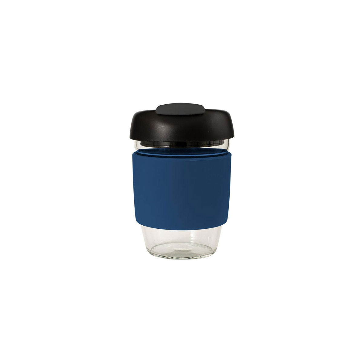 Avanti GoCup Glass Reusable Coffee Cup 355ml - Navy Black and Charcoal