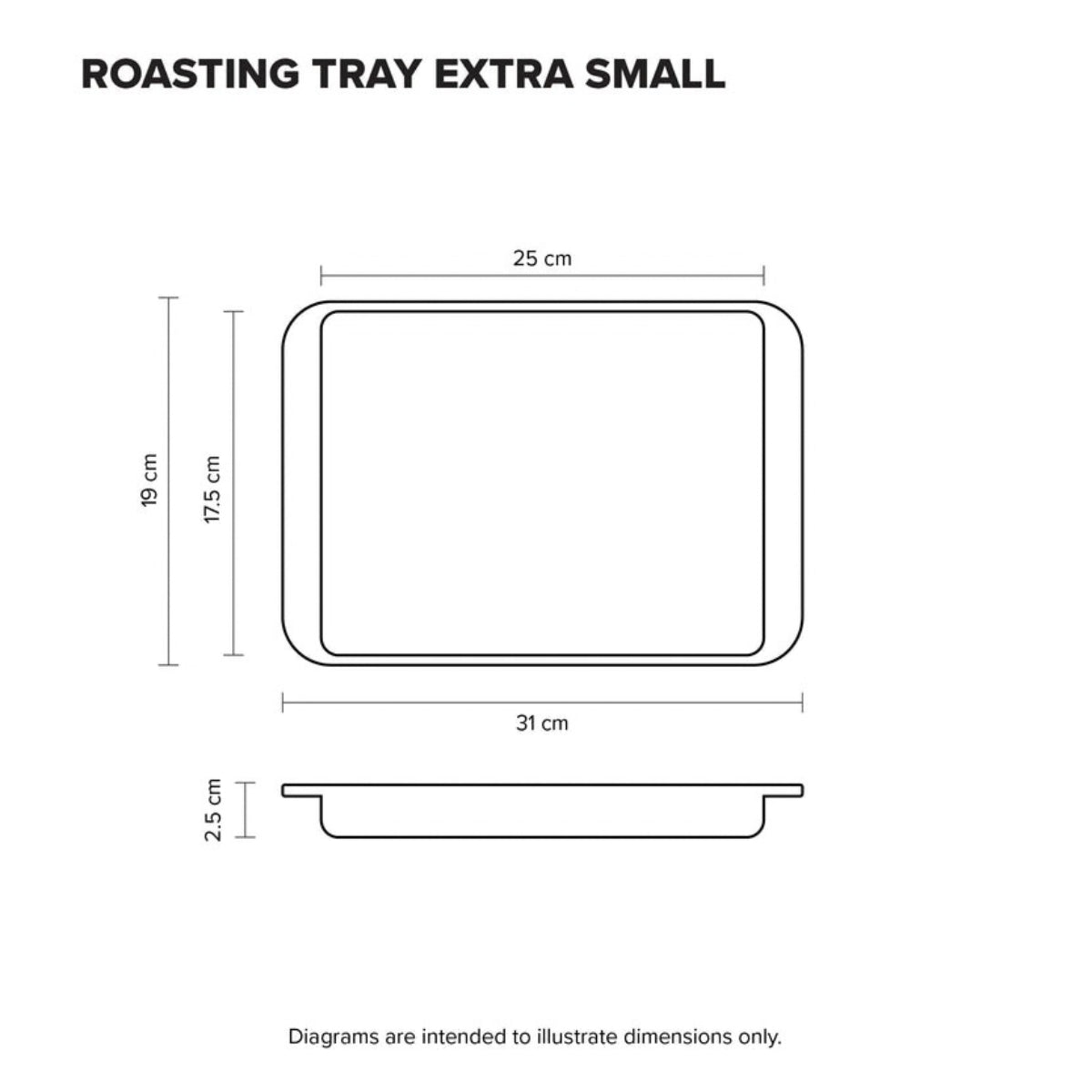 Elektra Roasting Tray Extra Small 25 x 17.5 x 2.5cm