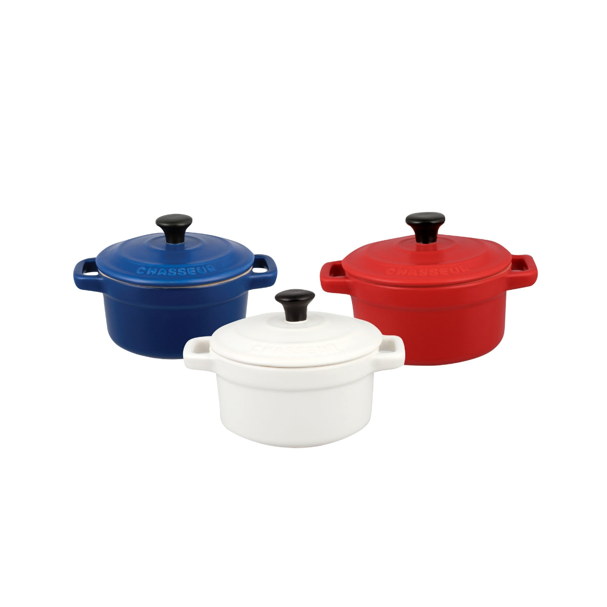 Chasseur Celebration 3 piece Cocotte Set Matte Finish