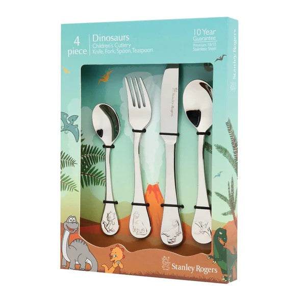 4Pc Kids Cutlery Dinosaur