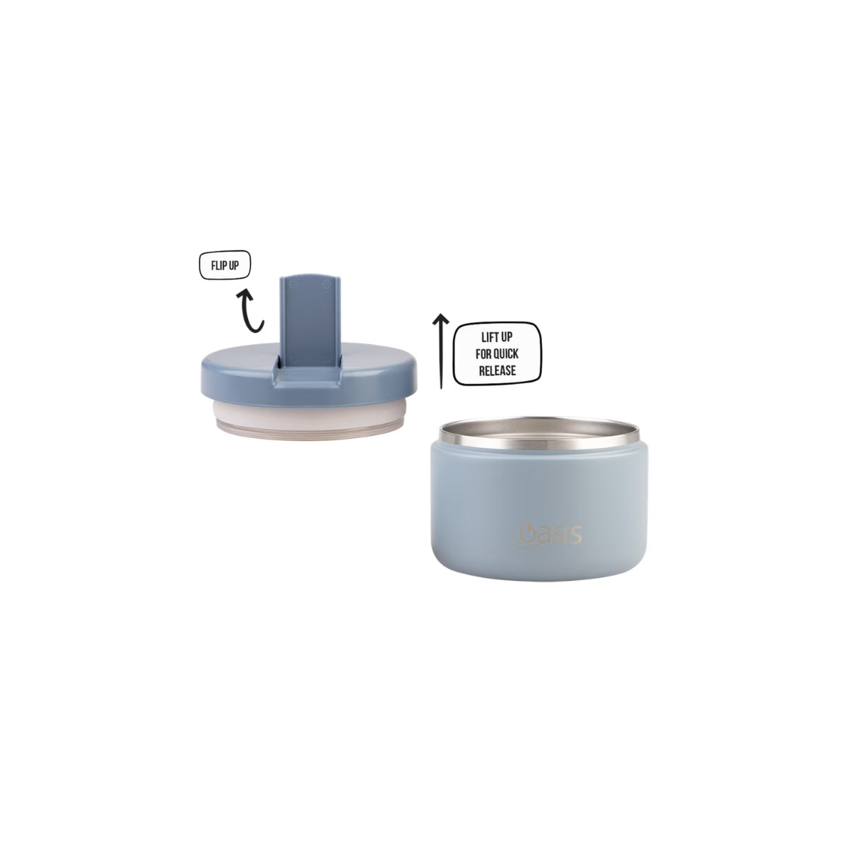 Oasis Quick Release Insulated Food Pod 300ml - Hazy Blue