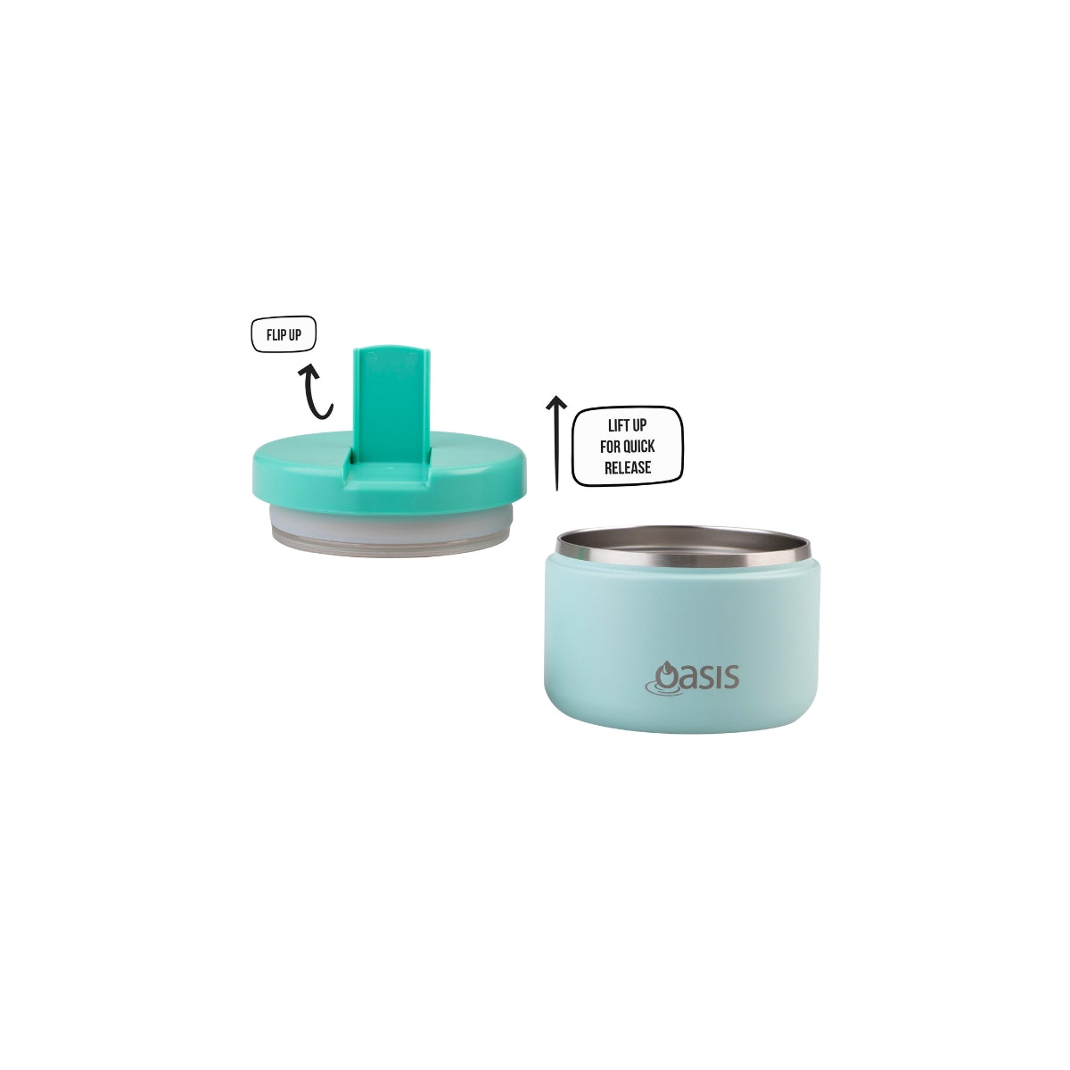 Oasis Quick Release Insulated Food Pod 300ml - Mint
