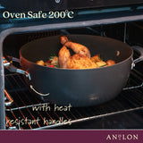 Anolon Endurance+ Featuring Oven safe to 200 Degrees Celsius with heat resistant handles