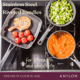 Anolon Endurance+ Featuring Stainless Steel Riveted Handles 