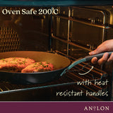 Anolon Endurance+ Features oven safe to 200 Degrees Celsuis
