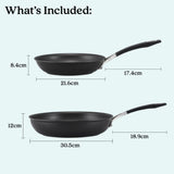 Anolon Synchrony featuring 22cm and 30cm skillet sizes