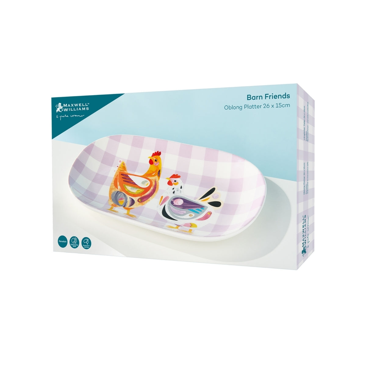 Pete Cromer Barn Friends Oblong Platter 26x15cm Chook Gift Boxed