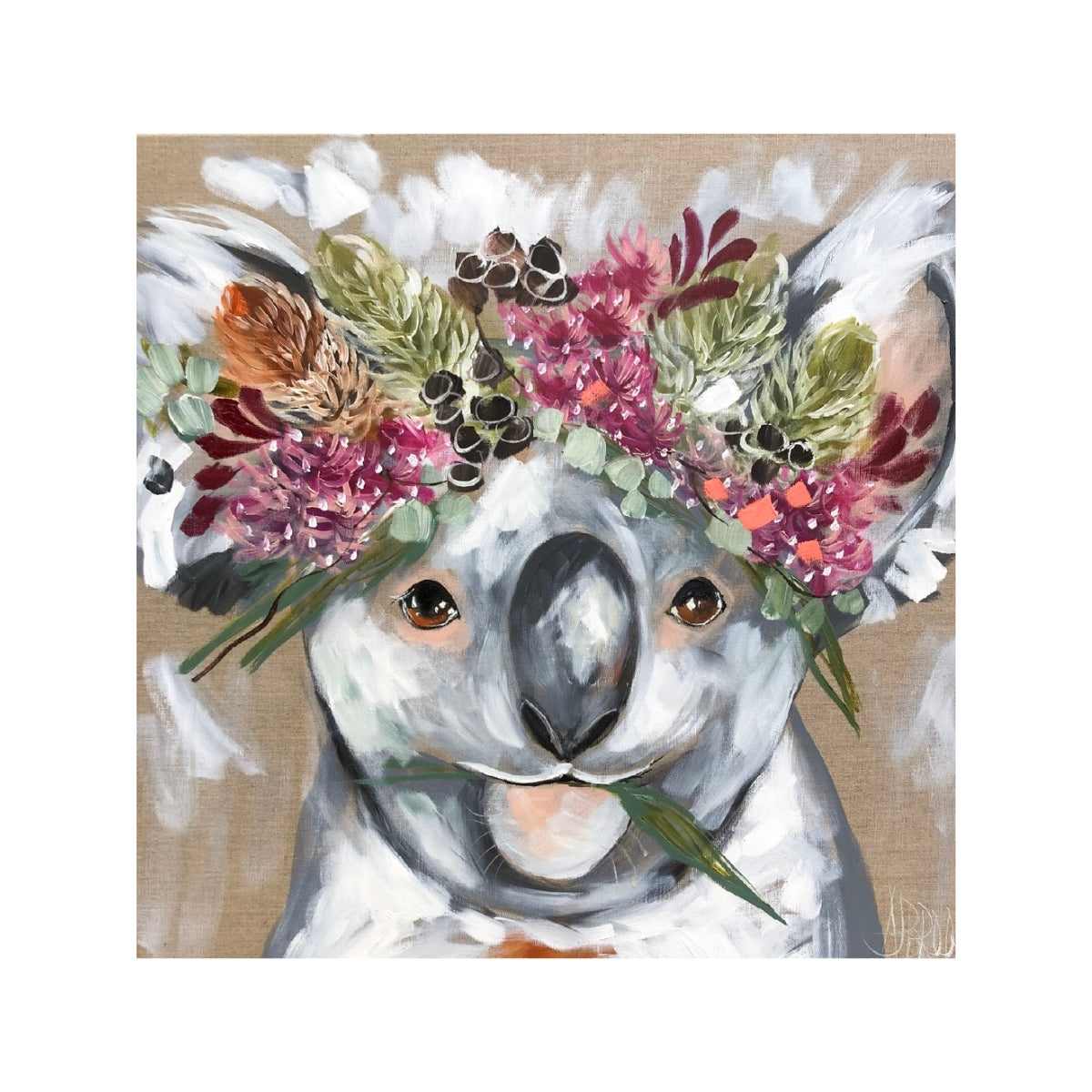 Lilli Rock Amanda Brooks Rain Dance Koala Coaster 11x11cm Coaster