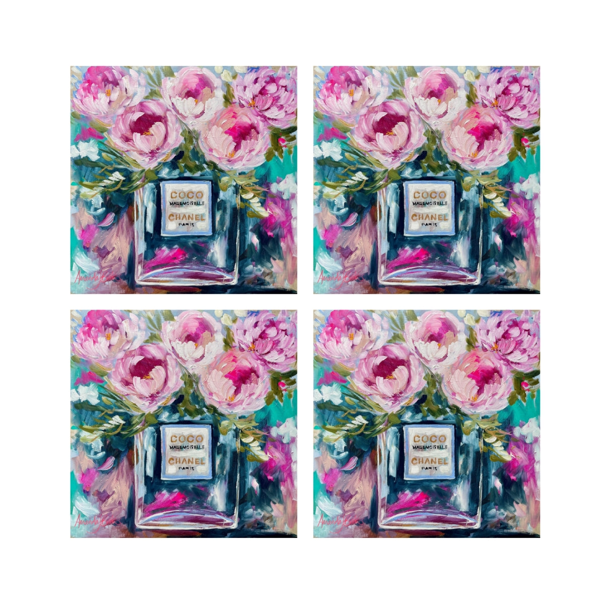 Coco Mademoiselle Jute Set 11x11cm Coaster Set