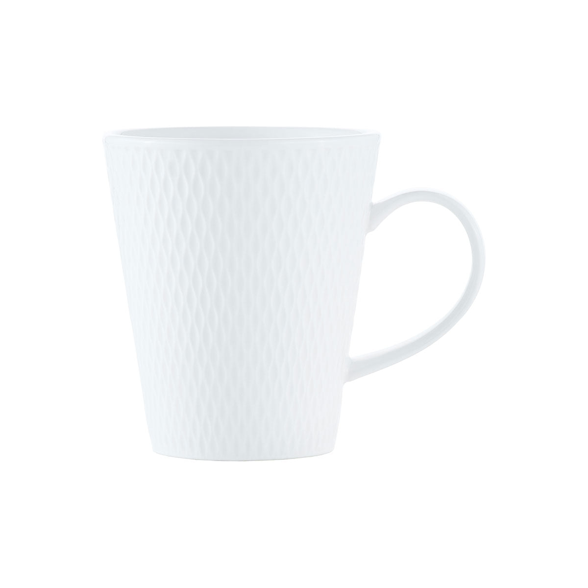 White Basics Diamonds Conical Mug 350ml | Maxwell & Williams