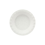 MW Speckle Fluted Pie Dish Cream Overhead