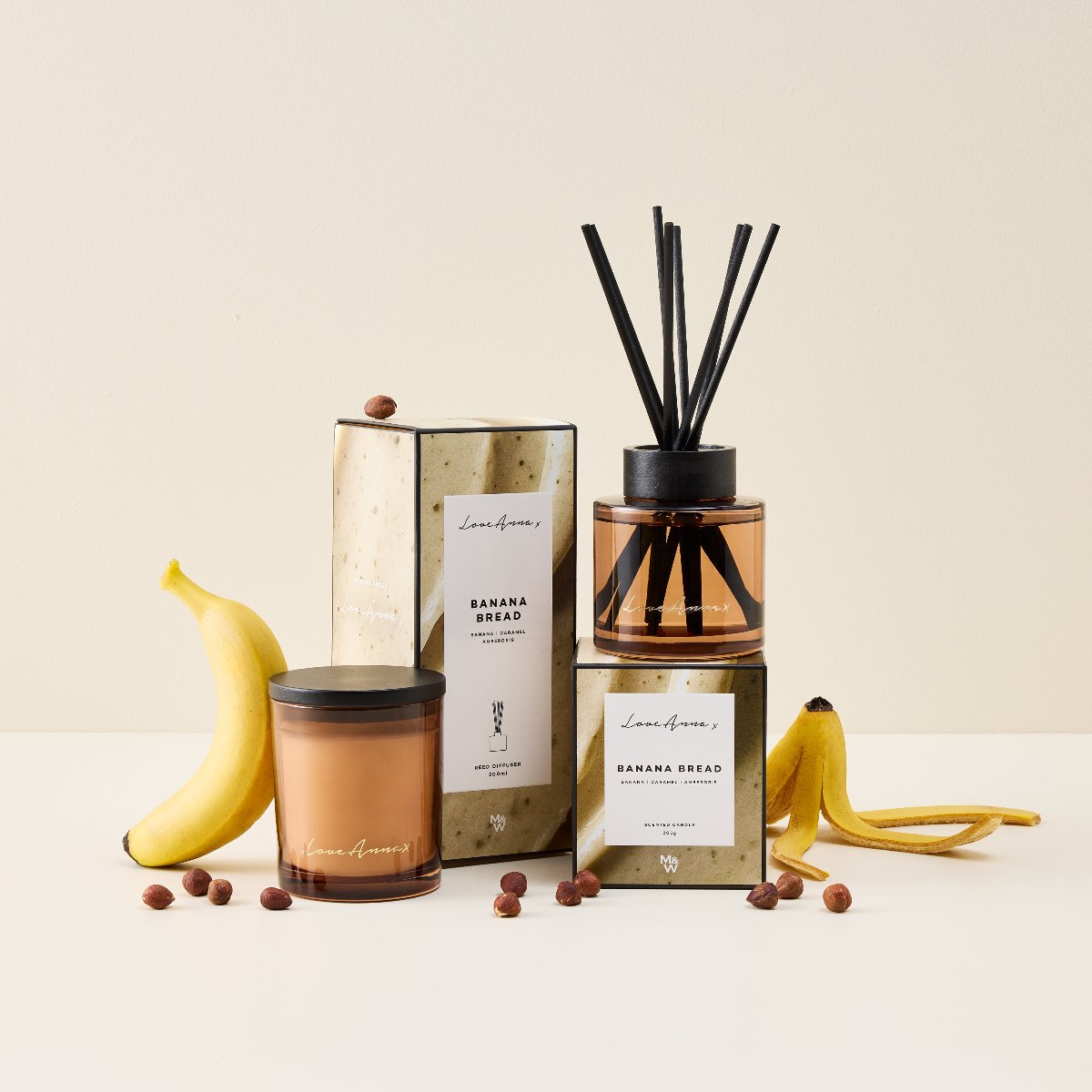 Kitchen Delights Fragrance Candle 205g Banana Bread Gift Boxed