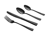 Arden Cutlery Set 16pc Shiny Black Gift Boxed