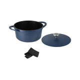 MW Agile Non-Stick Casserole with Lid and Silicone Grips - Navy