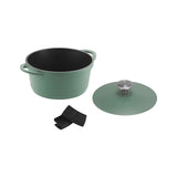 MW Agile Non-stick Casserole with Lid and Silicone Handle Covers
