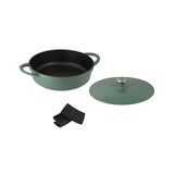 MW Agile Non-Stick Shallow Casserole with Lid and Silicone Grippers