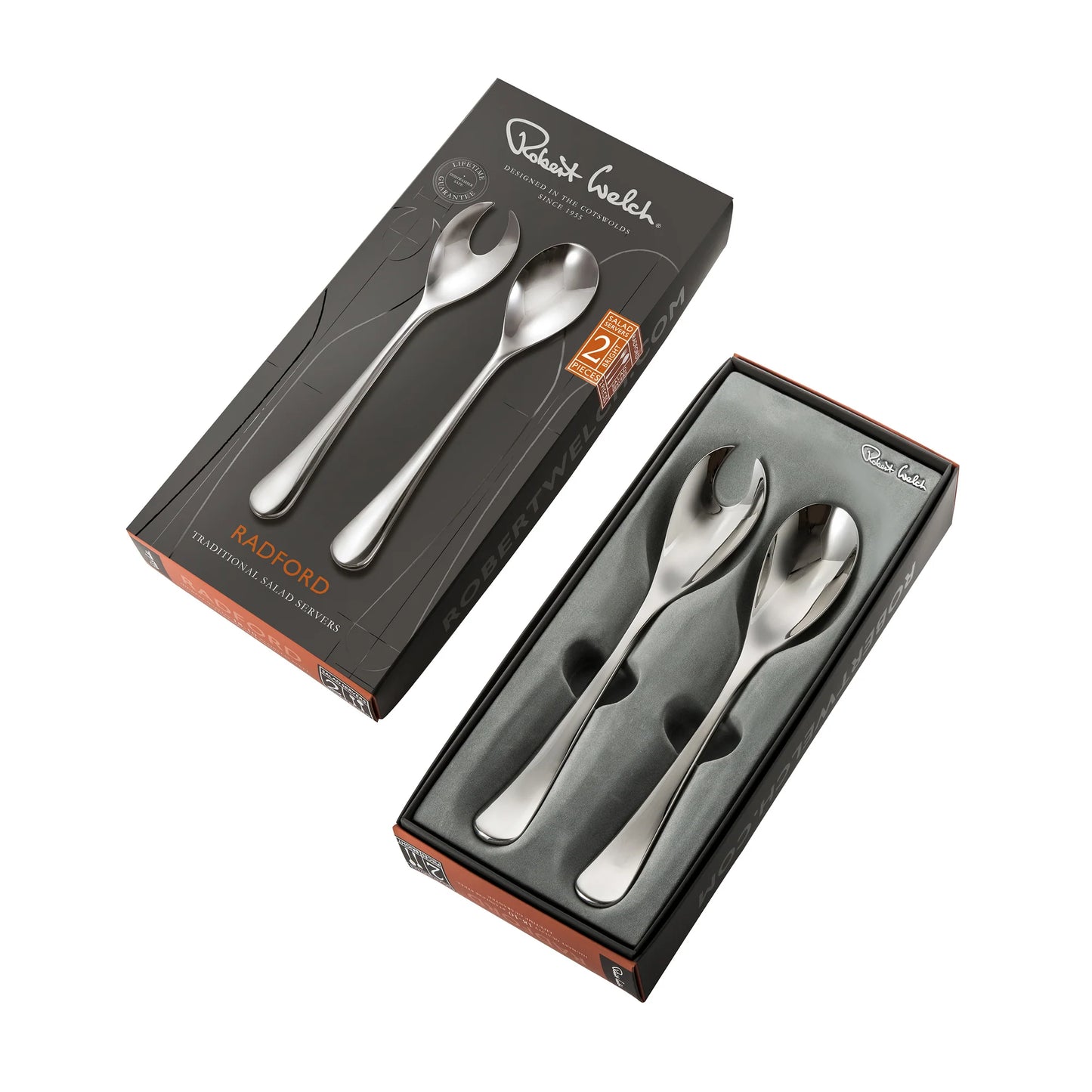 Robert Welch Radford 2pc Traditional Salad Servers Gift Boxed