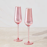 Maxwell & Williams Glamour Flute Set of 2 Pink on Tabletop