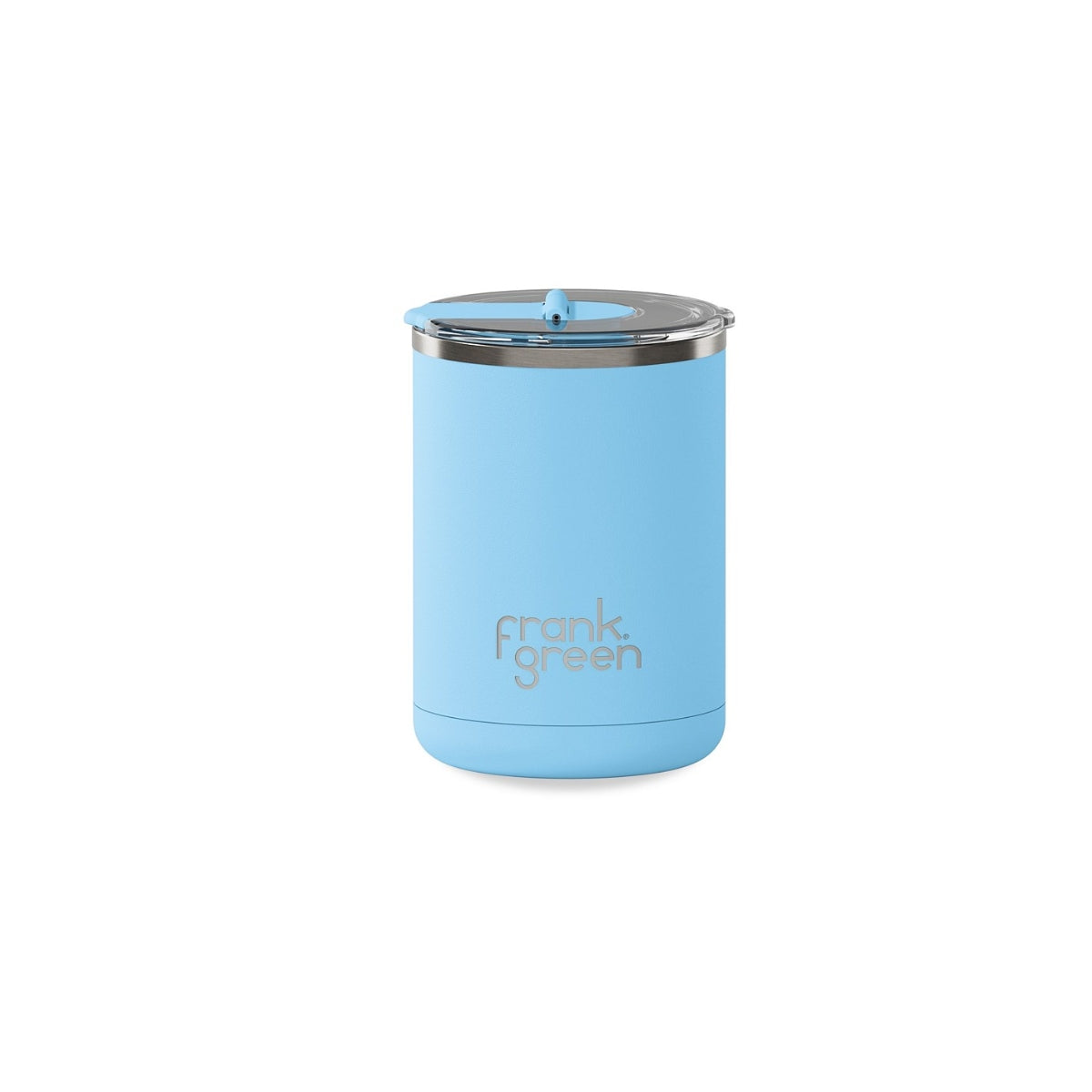 frank green 12oz Stainless Steel Ceramic Cup With Hinged Lid Sky Blue