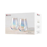 Maxwell & Williams Glamour Stemless Glasses 560ml Iridescent Gift Box