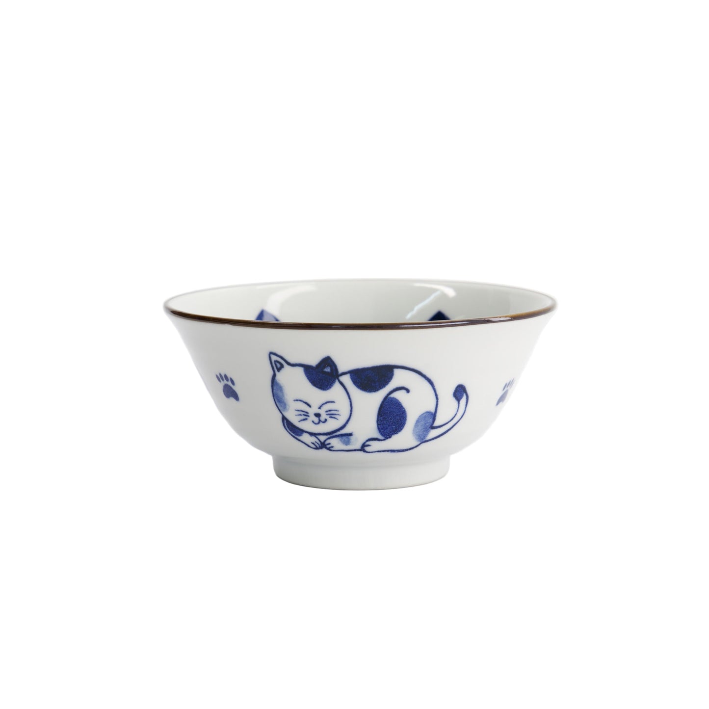 Kawaii Cat Neko Tayo Bowl 15x6.5cm Blue Cat