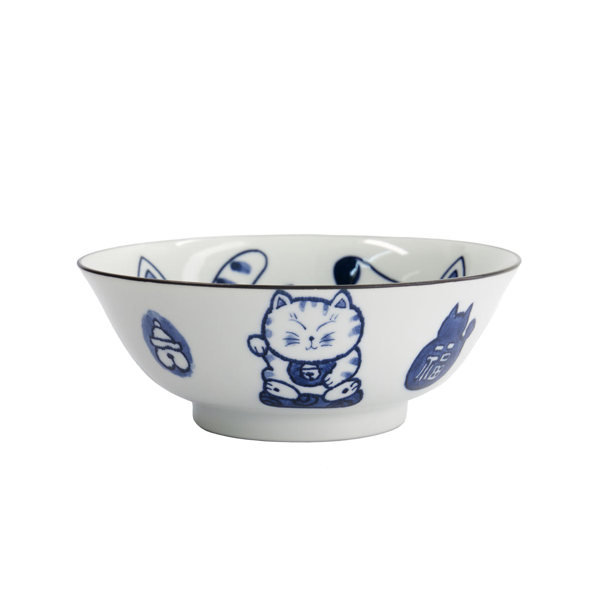 Kawaii Cat Neko Ramen Bowl 20x7.5cm Twin Cat
