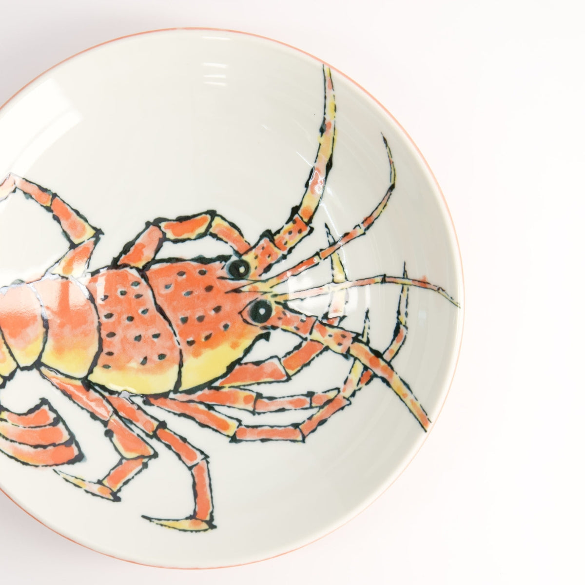 Tokyo Design Studio Seafood Deep Plate 21.5x5cm Lobster Red