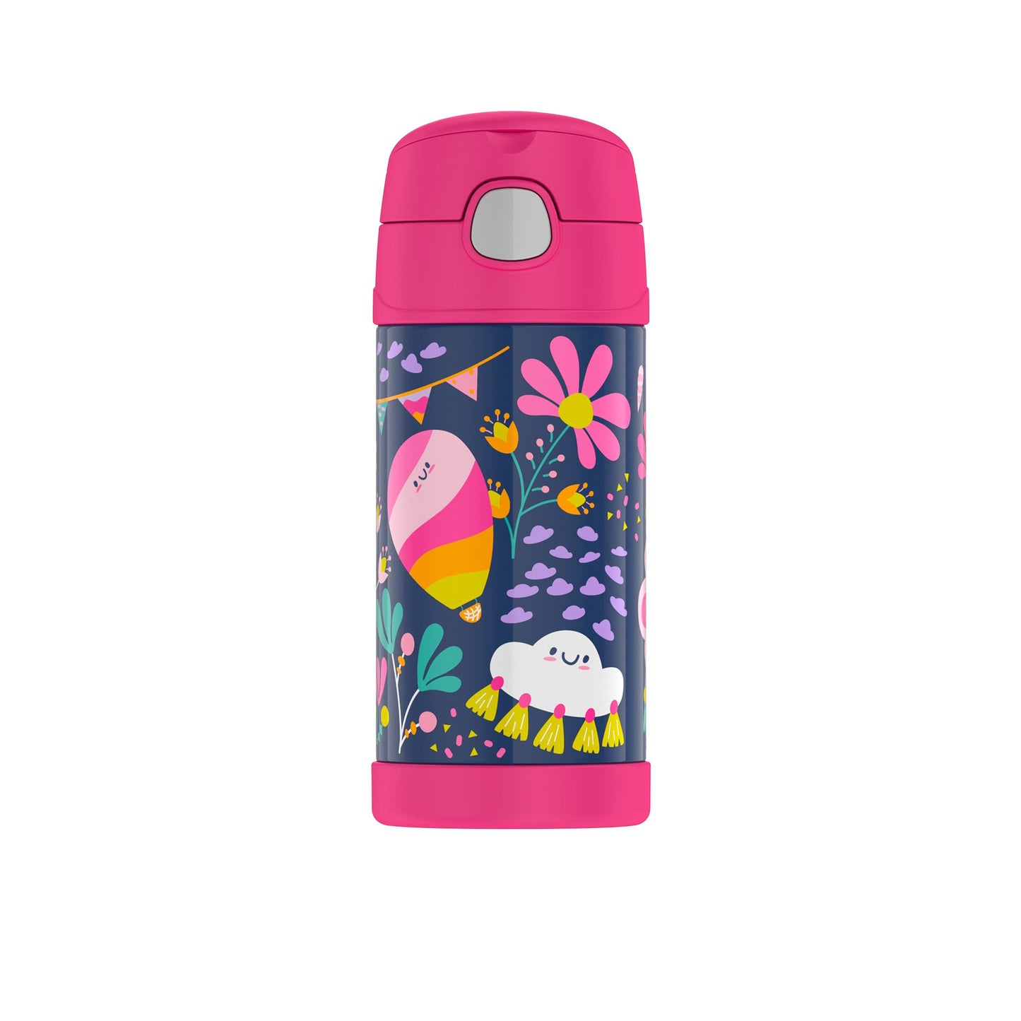 Thermos Funtainer Insulated Drink Bottle Whimsical Clouds