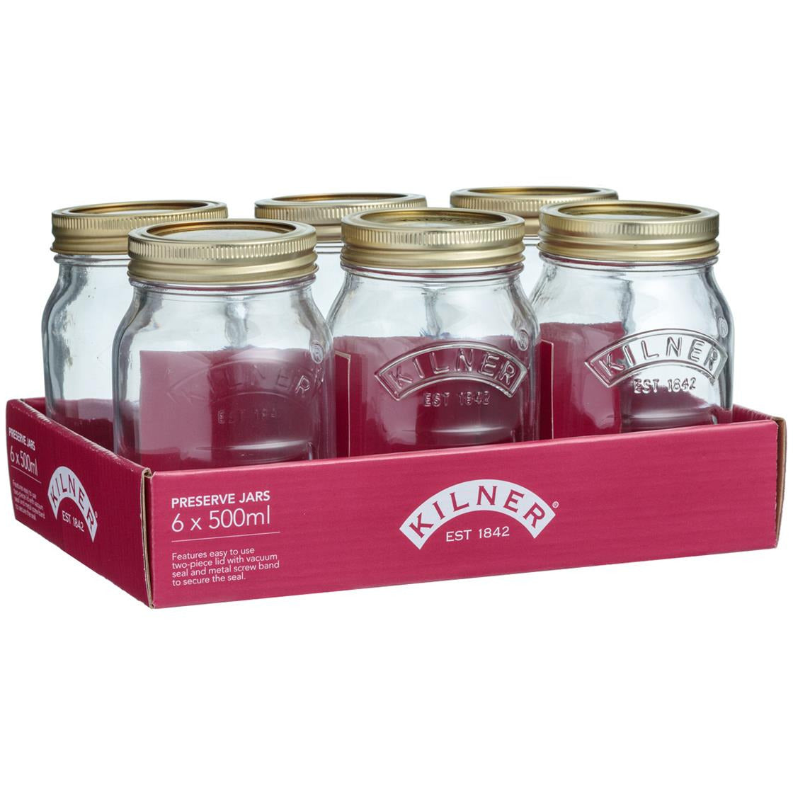 Kilner Genuine Preserve Jar Set Of 6 - 500ml