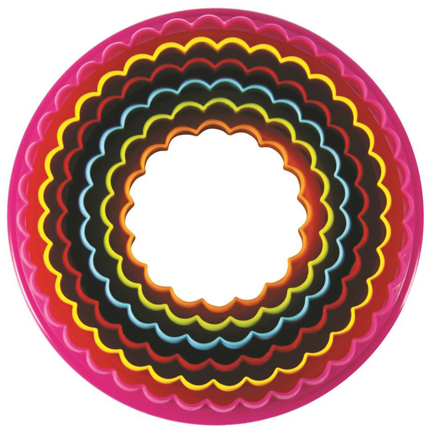 Avanti Double Sided Round Cookie Cutters Set of 6 - Multi Coloured