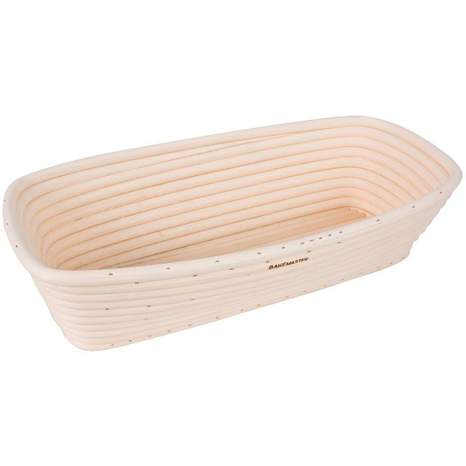 Bakemaster Rectangular Proving Basket - 30cm x 15cm x 8cm