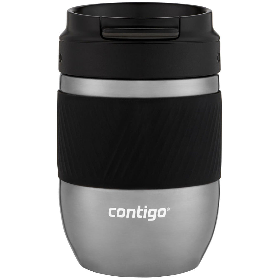 Contigo Pug Mug Snapseal - Black & Stainless Steel 295ml