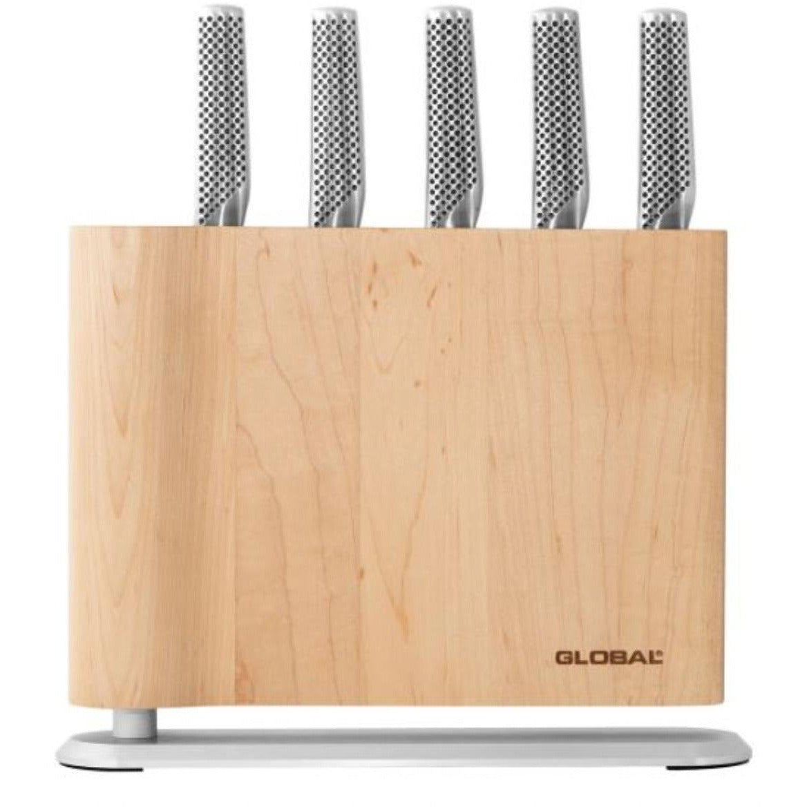 Gobal Uku 6 Piece Knife Block - Maple
