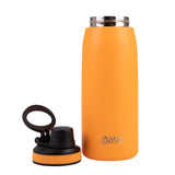 Oasis Insulated Sports Bottle Screw Cap 780ml Neon Orange | Lid off