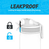 Quench Water Bottle Motivator with Leakproof Lid