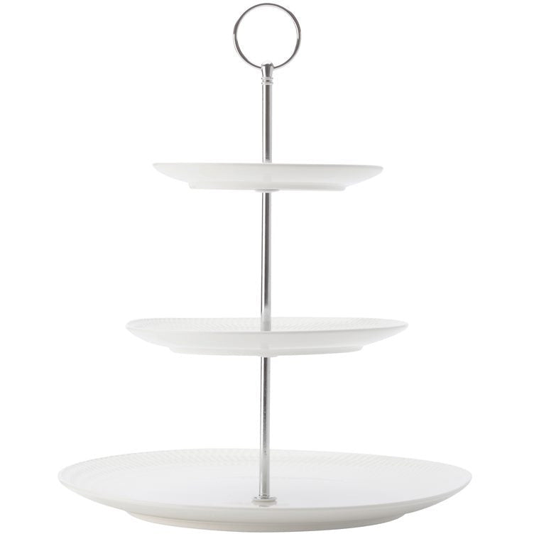 Maxwell & Williams White Basics Diamonds 3 Tier Cake Stand