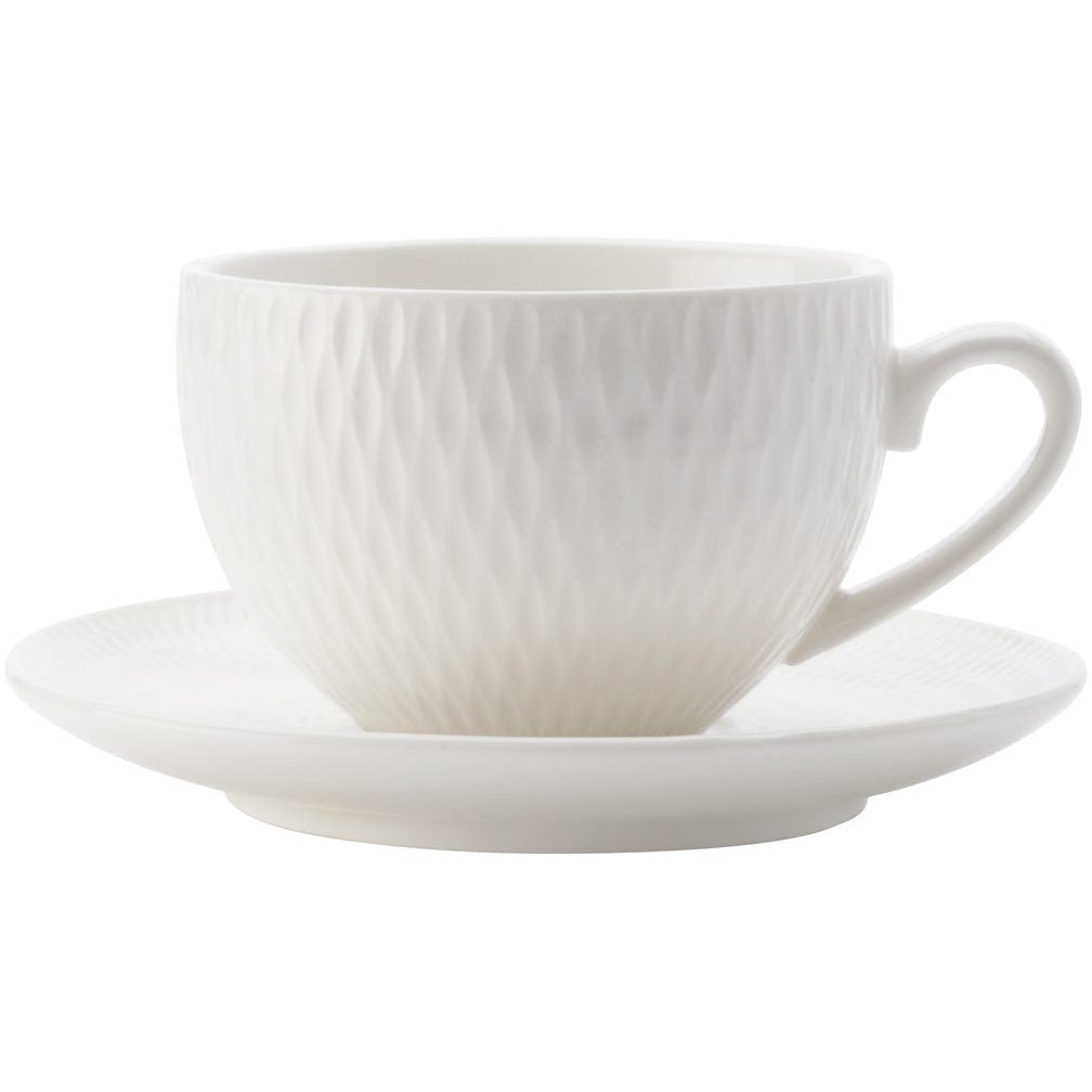Maxwell & Williams White Basics Diamonds Demi Cup & Saucer 90ml