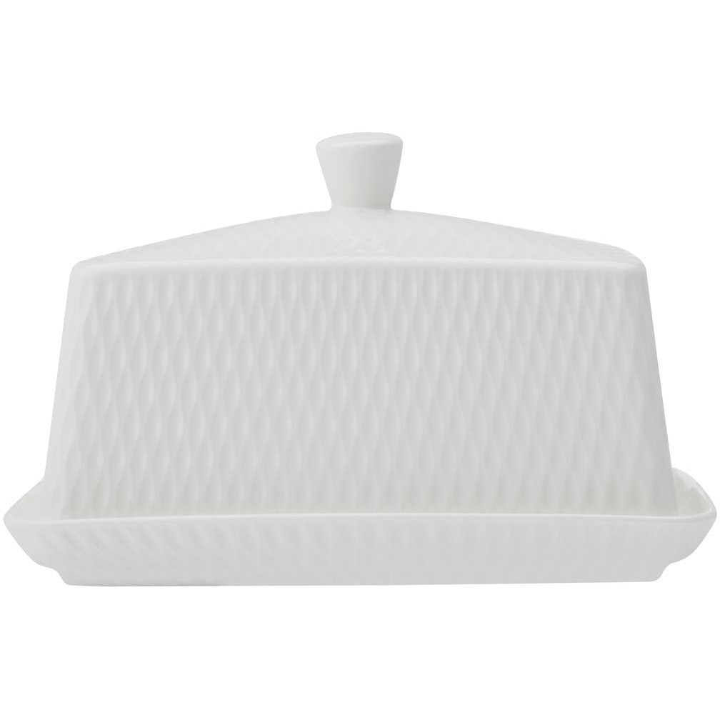 Maxwell & Williams White Basics Diamonds Butter Dish