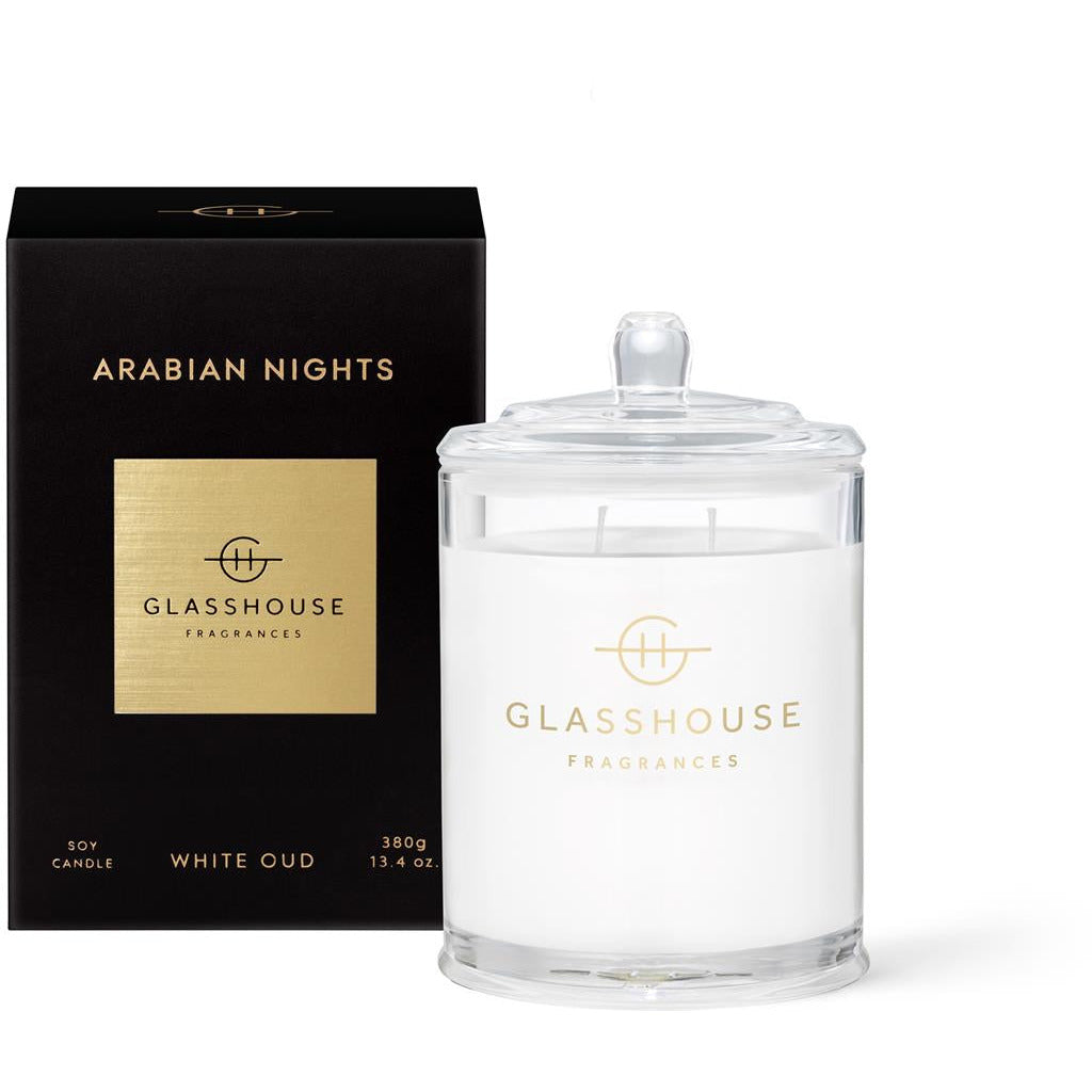 Glasshouse Arabian Nights - White Oud 380g Triple Scented Candle