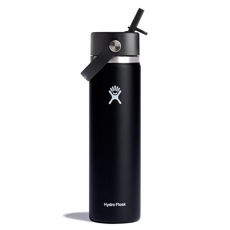 Hydro Flask 24oz Wide Mouth Straw Lid - Black