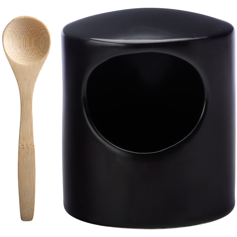 Maxwell and Williams Epicurious Salt Pig Black Gift Boxed