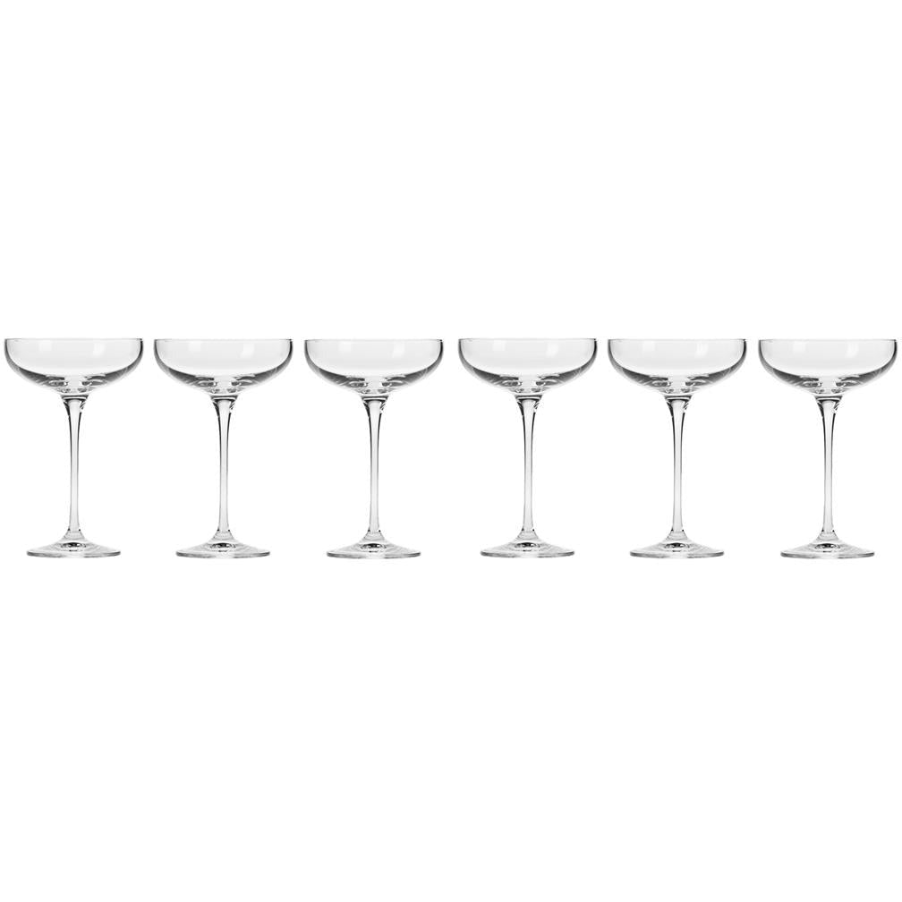Krosno Harmony Champagne Coupe 240ml Glasses - 6 Piece