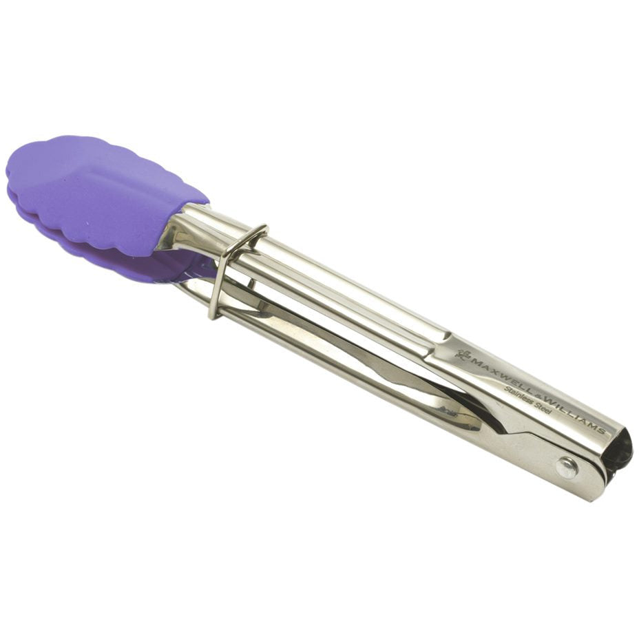Maxwell & Willams Grabbers Mini Tongs 18cm Silicone Purple