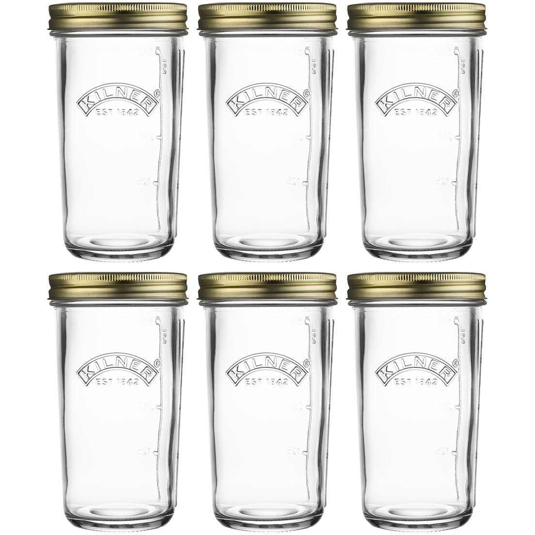 Kilner Wide Mouth Preserve Jars Set of 6 500ml