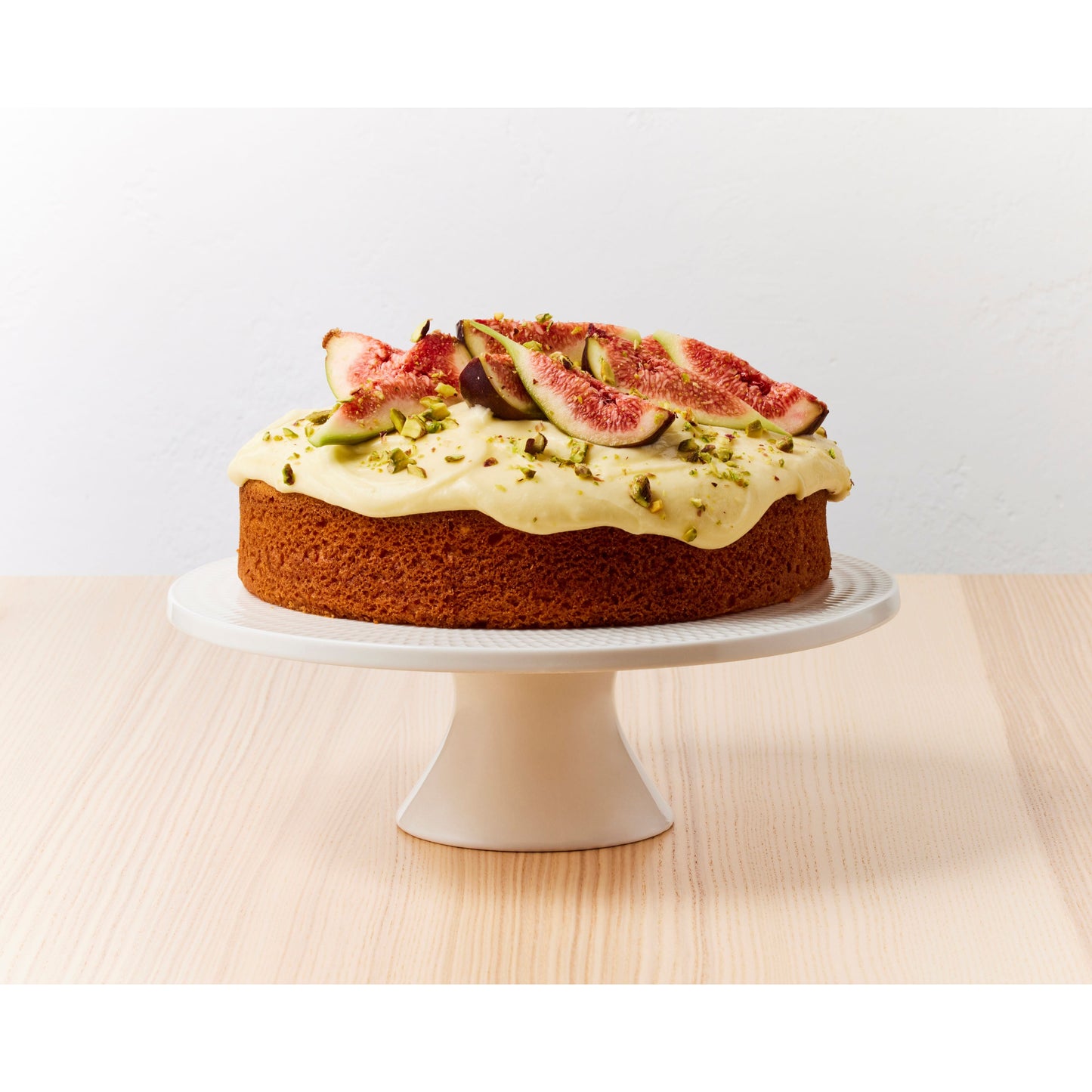 White Basics Diamonds Footed Cake Stand 25cm Gift Boxed