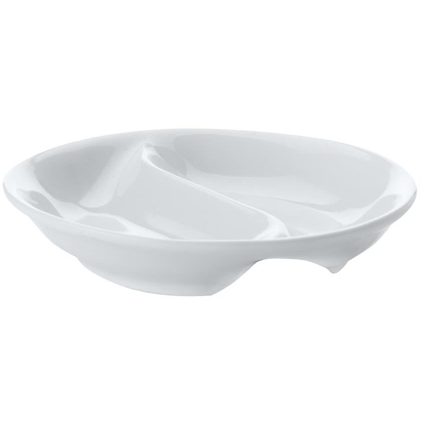 Maxwell & Williams White Basics Round Divided Sauce 10cm