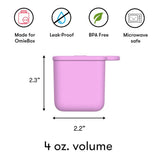 OmieDip Silicone Dip Containers Set 2 Pink Teal