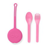 Omie OmiePod 3 Pce Cutlery Set Bubble Pink