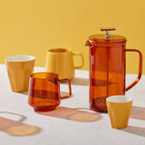 Maxwell & Williams Blend Sala Drinkware and Coffee Plungers in Amber